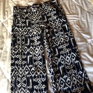 Navy and White Palazzo pants